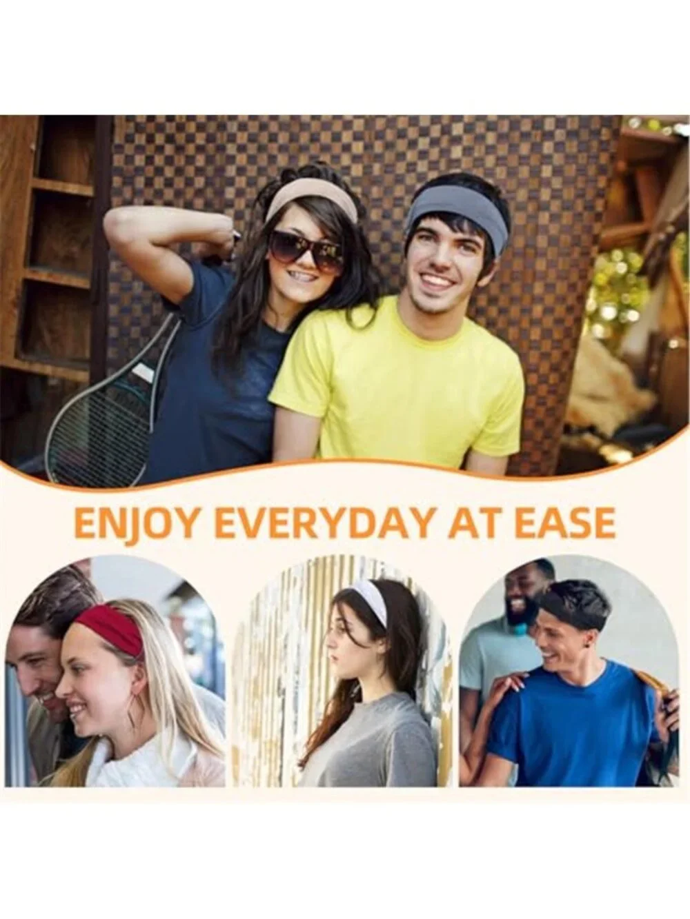 Headbands for Women 8PCS, Summer-Exclusive Elastic Non Slip Hair Head Bands